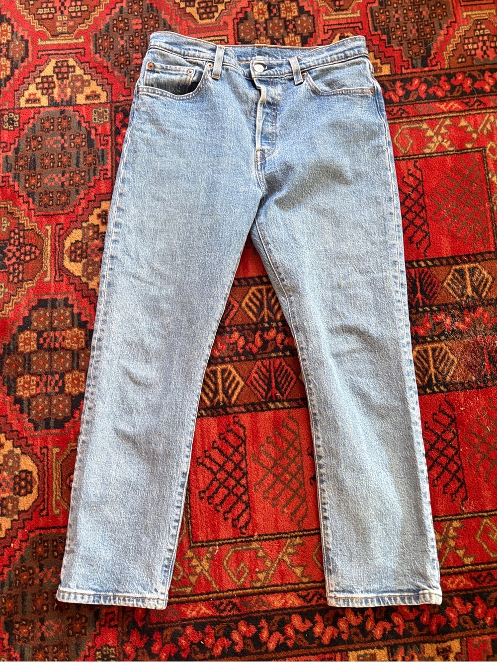 Levi's Light Blue Cropped Ankle Jeans
